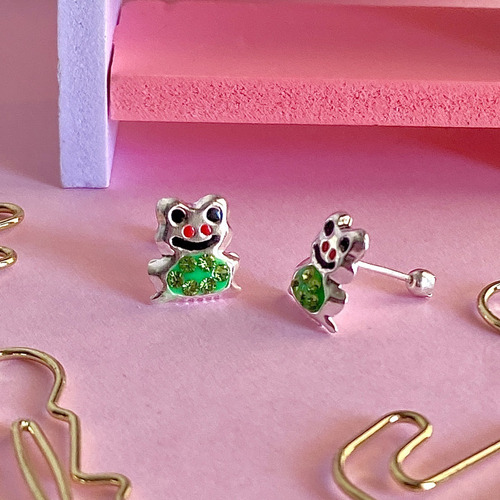 Brincos De Sapo Com Zircônia E Prata 925, Joias Femininas