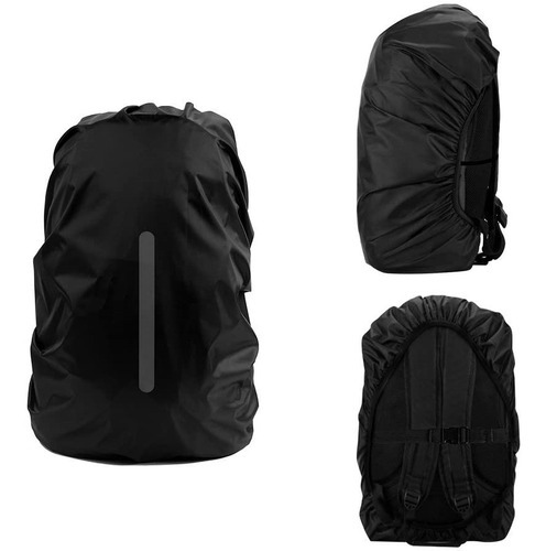 2 Funda Impermeable Para Mochila Para Senderismo Camping Color Negro/negro Diseño De La Tela Xl(60-70l)