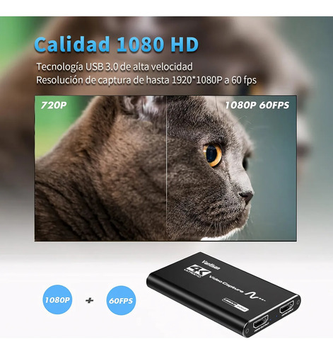 Capturador Video Windows Mac Linux Hdmi Usb 3.0 4k Micrófono