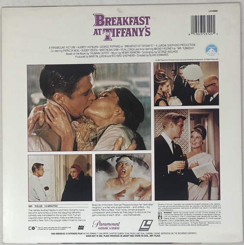 Lasedisc Breakfast At Tiffany's Blake Edwards Muy Raro (Usado)
