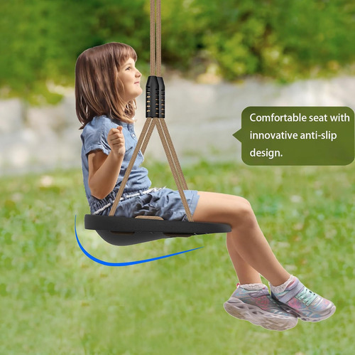 Asiento De Columpio Resistente Con Cuerda Ajustable Y Mosque