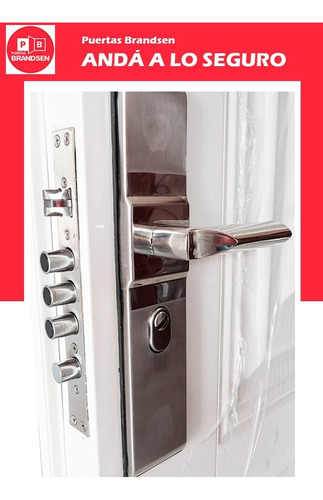Puertas De Seguridad Multianlcaje Brandsen - Modelo Santa Fe - 960 Mm X 2050 Mm X 70 Mm