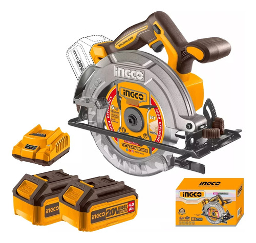 Sierra Circular 20v 165mm Brushless Ingco Csli16521 + Bat+ca