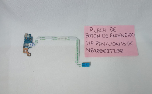 Placa De Boton De Encendido Pavilion 15-ac Nbx0001tz00 (Usado)