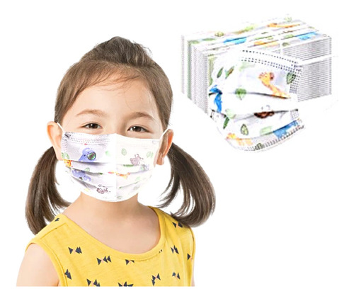 Mascarillas Quirúrgicas Niños Niñas Caja X50u Fresitas Dinos