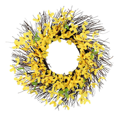 Corona De Flores Amarillas,corona De Primavera Y