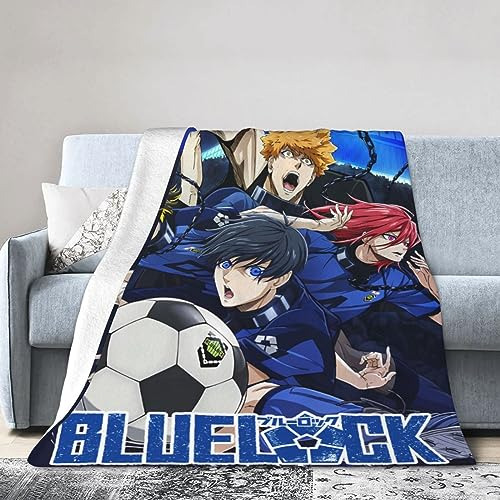 Manta De Bloqueo De Anime Azul, Personalizada, Ultracómoda