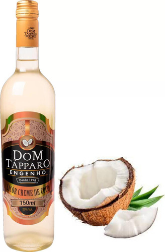 Licor De Cachaça Creme De Coco Dom Tápparo 750ml