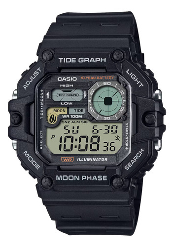 Reloj Casio Ws-1700h-1avcf Iluminator-negro Negro Negro Negro