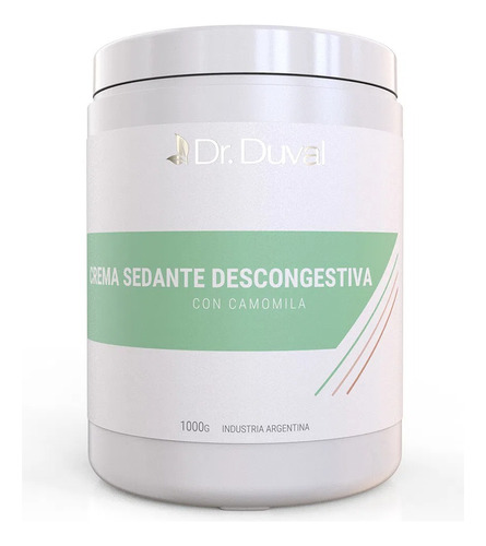 Crema Sedante Y Descongestiva Con Camomila Dr. Duval 1kg 