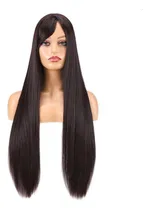 Comprar Peruca 100% Orgânica Longa 80cm Corte Efeito V Linda Super Natural Idêntico Ao Cabelo Humano + Touca Wig Cap
