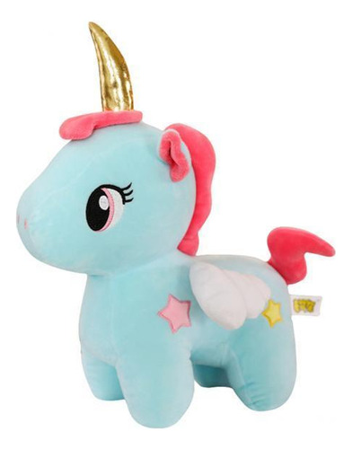 6 Paquete De 2-6 Figuras De Peluche De Unicornio Azul 10cm