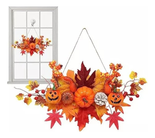 Guirnalda Colgante De Pared De Calabaza De Halloween