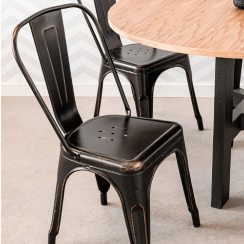 Imagen 8 de 10 de Silla Tolix Vintage Hierro Reforzado Únicas Irrompibles