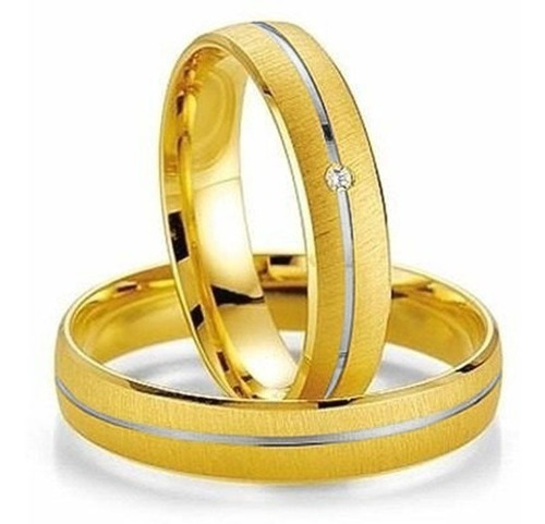 Alianças Bodas De Prata Ouro 18k Casamento 5 Gramas 4mm