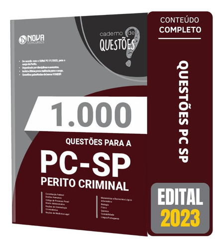 Livro Questões Gabaritadas Pc Sp 2023 - Perito Criminal