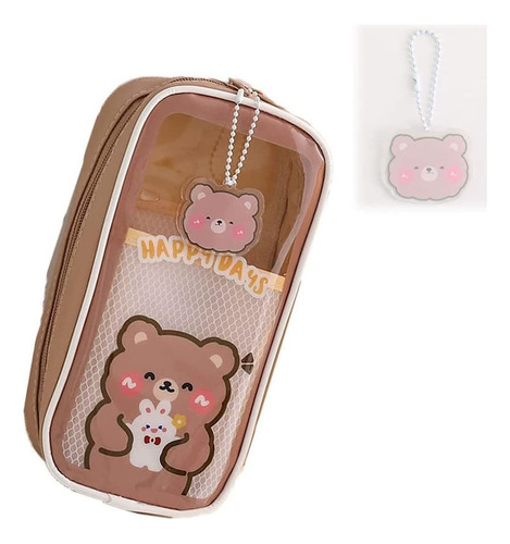 Estuche Niñas Kawaii De Transparente De Gran Capacidad