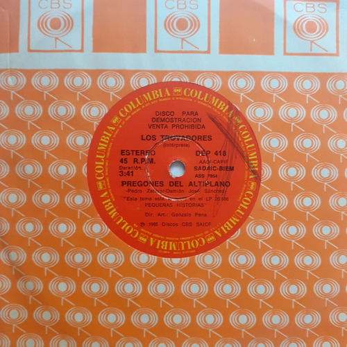Vinilo Simple - Los Trovadores (pregones Del Altiplano) (Usado)