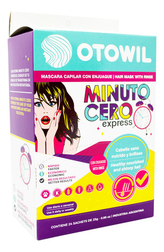 Otowil Minuto Cero Express Mascara Capilar X24 Sobres 6c