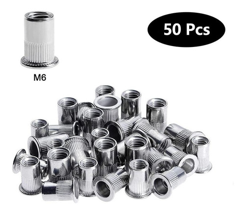 Uerca Remachable Hilo M6 Fierro Pack 50 - Acero Inoxida
