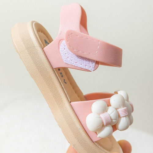 Sandalia Infantil Primavera Flor Bolitas