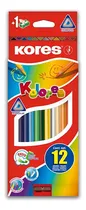 Comprar  Colores Triangulares Kores Con Sacapuntas 12 Und