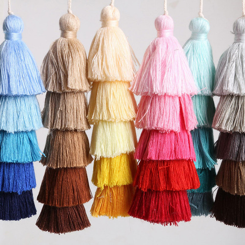 6 Piezas Coloridas Boho Borlas Monedero Bolso Encantos