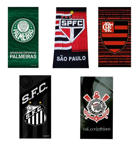 Toalha Praia Banho Gigante Santos Sao Paulo Palmeiras Corint
