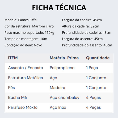 Conjunto 2 Cadeiras Eiffel Amarela Qualidade E Praticidade