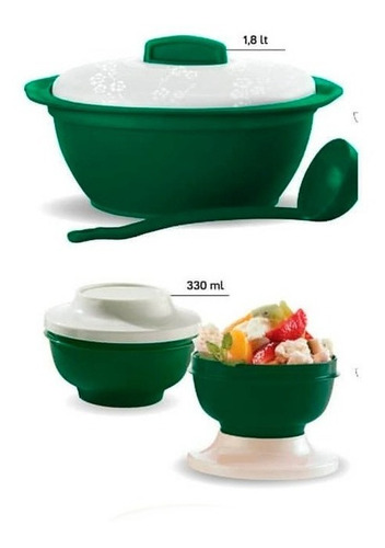 Imagen 1 de 1 de Set De Fuente Honda Con Cucharon Y Bowls Tupperware