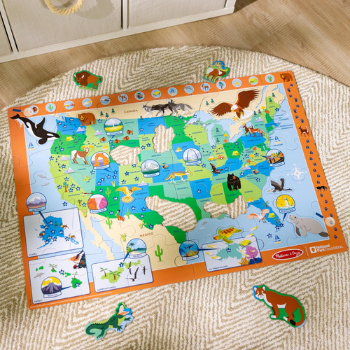 Melissa & Doug National Parks U.s.a. Map Floor Puzzle - 45 P