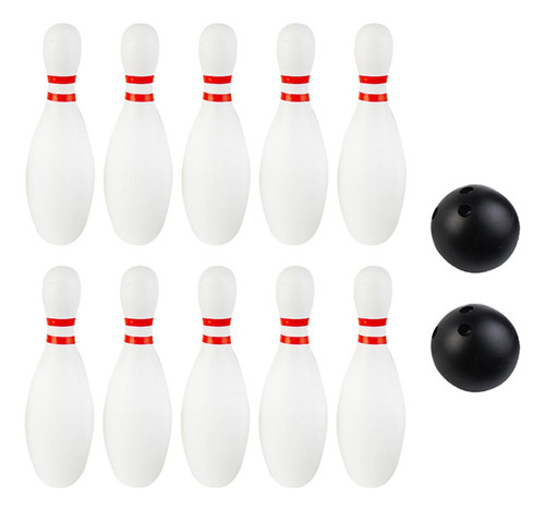 - 12 Unids Juego De Boliche 10 Pasadores De Bolos 2 Bolas