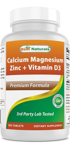 Vitamina D3 + Calcio + Magnesio + Zinc 300 Tabletas Eg Cc56 Sabor Nd