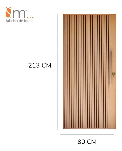 Puerta Elegante Encino80x213 P/interior Recámara O Principal Encino