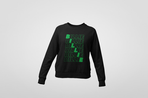 Sudadera C/r Billie Eilish Green Letras