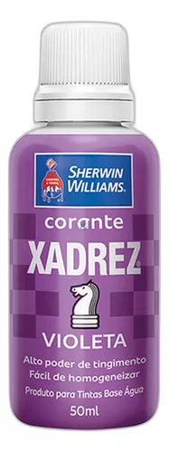 Corante Xadrez Violeta 50ml Para Tinta 31109978./ Kit Com 12