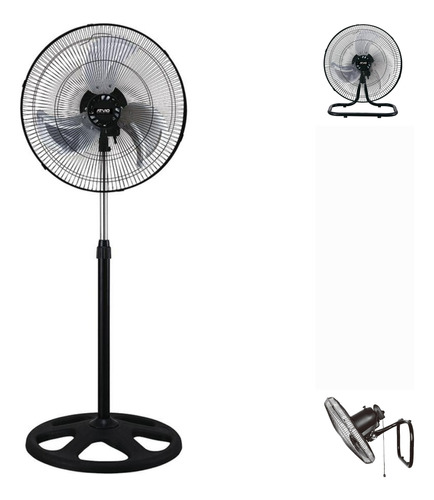 Ventilador Industrial Atvio Home Pedestal 3 En 1 Aspas Metal