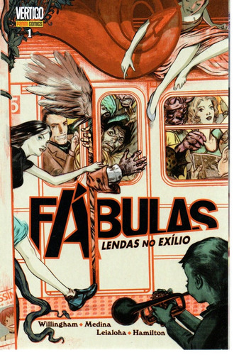Lote Fabulas N° 01 Ao 05 - Em Português - Editora Panini - Formato 17 X 26 - Capa Mole - Bonellihq Cx448 H23