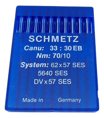 Agujas Schmetz Cinturera Industrial Dvx57 - 62x57  - X 10