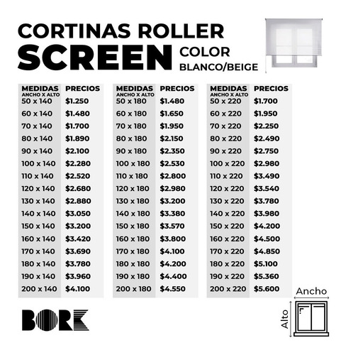 Imagen 2 de 3 de Roller Screen Con Filtro Uv - 140 X 140