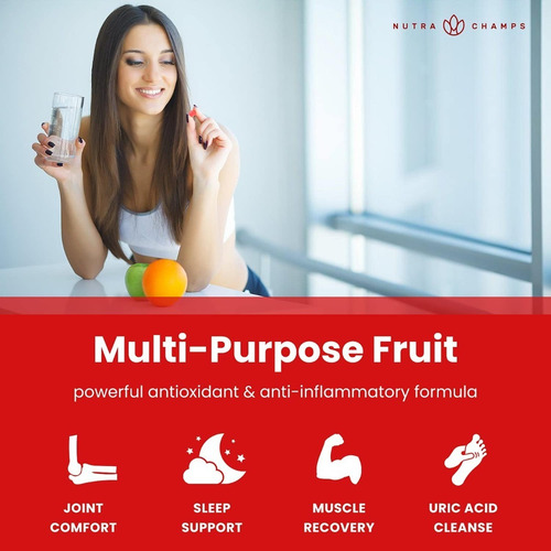 Nutra Champs Tart Cherry 3000mg 60 Vegan Gummies