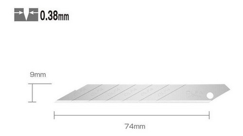 Olfa Repuesto Cuchillo 9mm 30º Sab-10 10un.