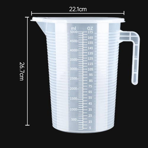 Taza Medidora De Líquidos Con Báscula Para Cocina, 5000ml