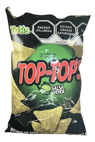 Botana Totis Top-top´s Salsa Verde 10 Pzs De 52g