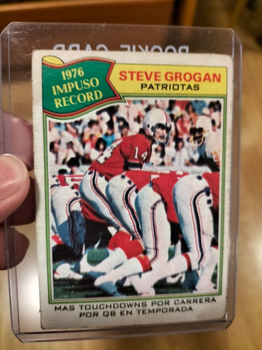 Tarjeta Nfl Mexican Topps 1977steve Grogan Patriotas #451