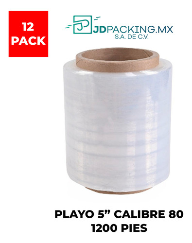 12 Rollos De Emplaye Playo Film 5 Calibre 80 1200 Pies
