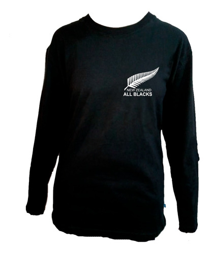 Remera Niños Manga Larga Algodón All Blacks New Zealand 