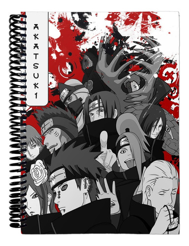 Cuaderno Libreta Anotador A6 Lisa - Naruto Akatsuki 79