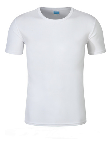 Playera Deportiva Hombre Lycra Manga Corta Negra Blanca