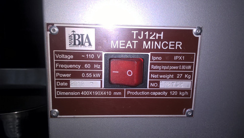 Molino De Carne Marca Bia 1/3hp